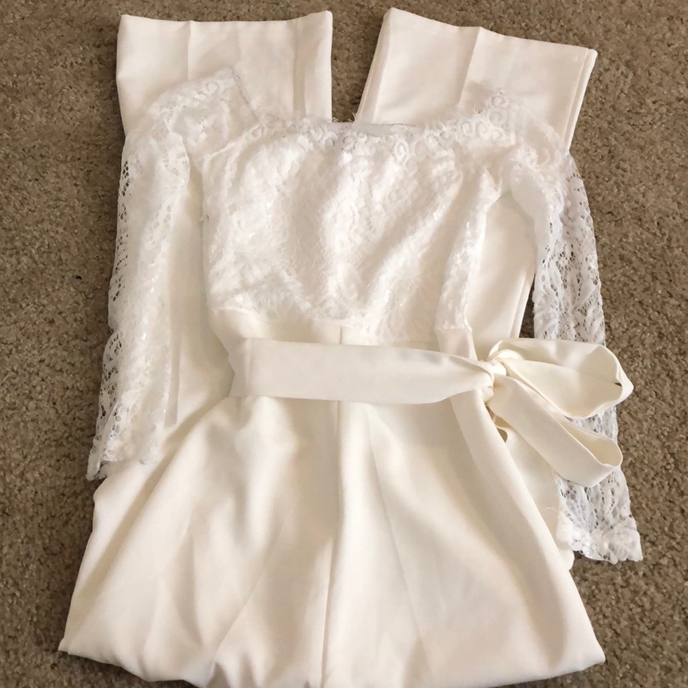 Off White Bridal Jumpsuit